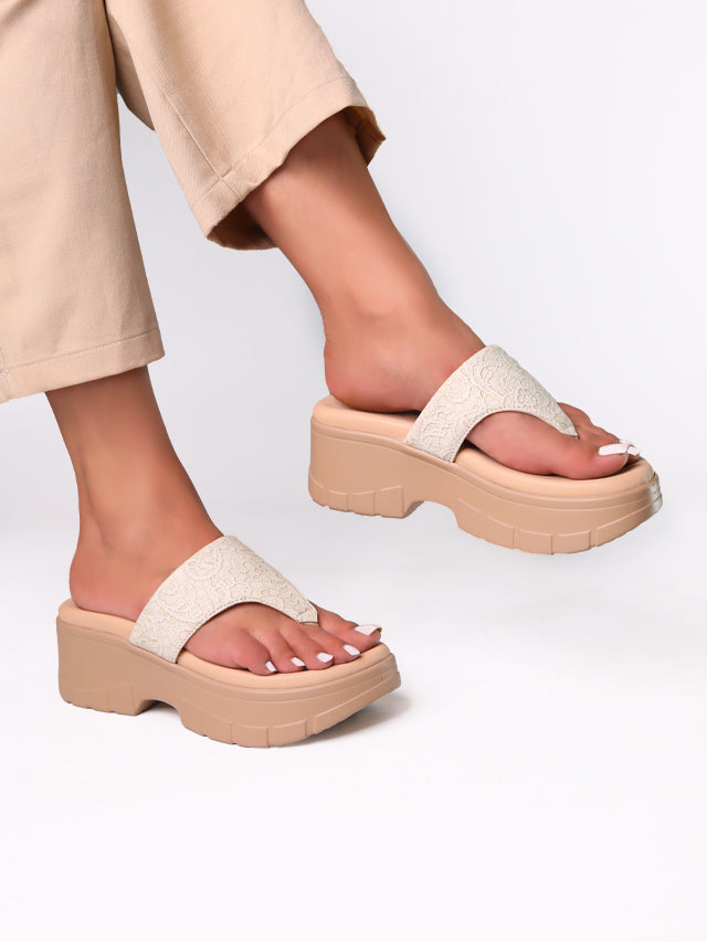Vulan Cream Indira inch Lightweight Wedge Heels – Monrow Shoes