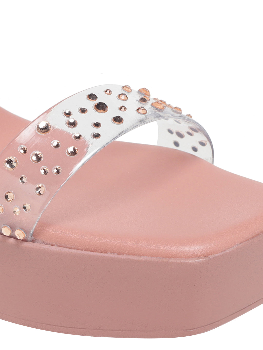 Lenorqi Pink Flatform Heels