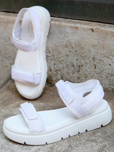 Velina Off White Flatform Heels