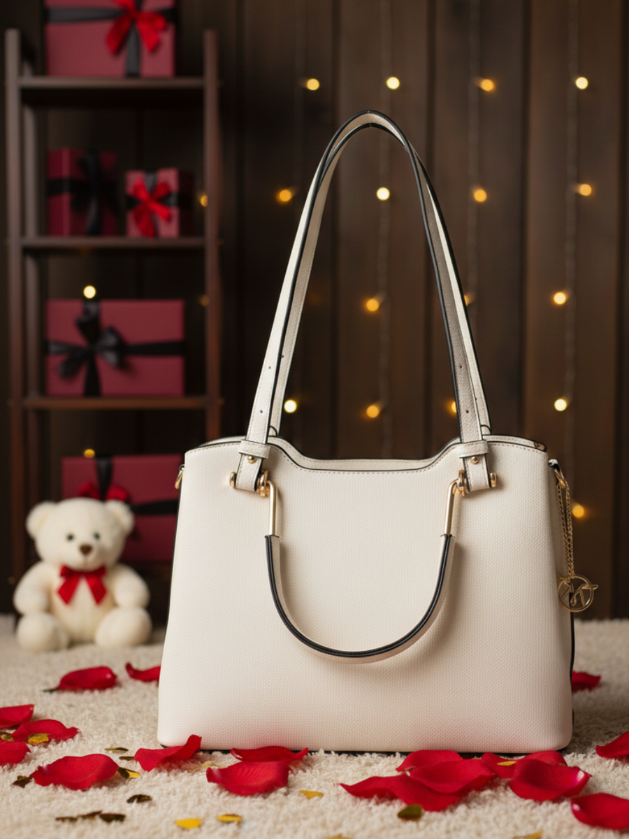 Phoebe Beige Satchel Bag