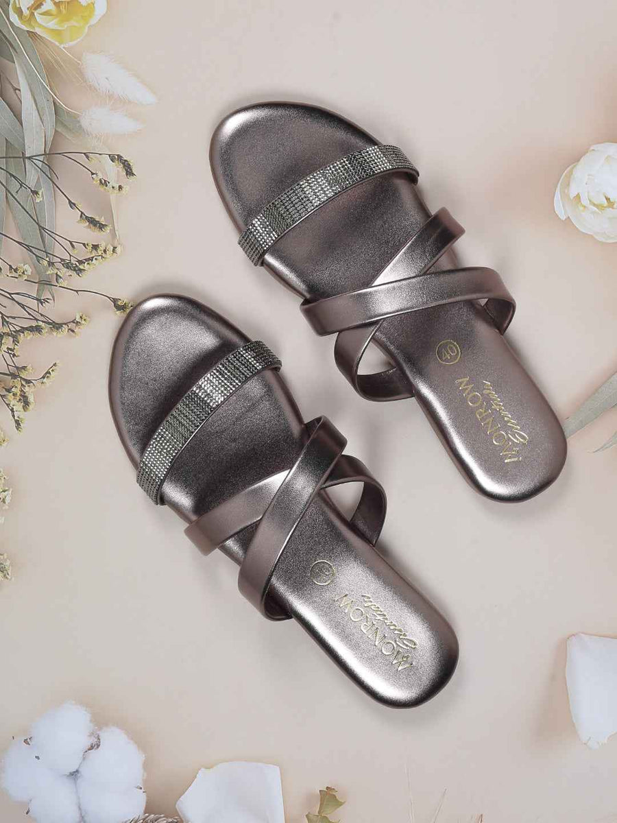 Ida Gun Metal Flats