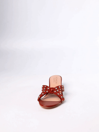 Milla Maroon Block Heels