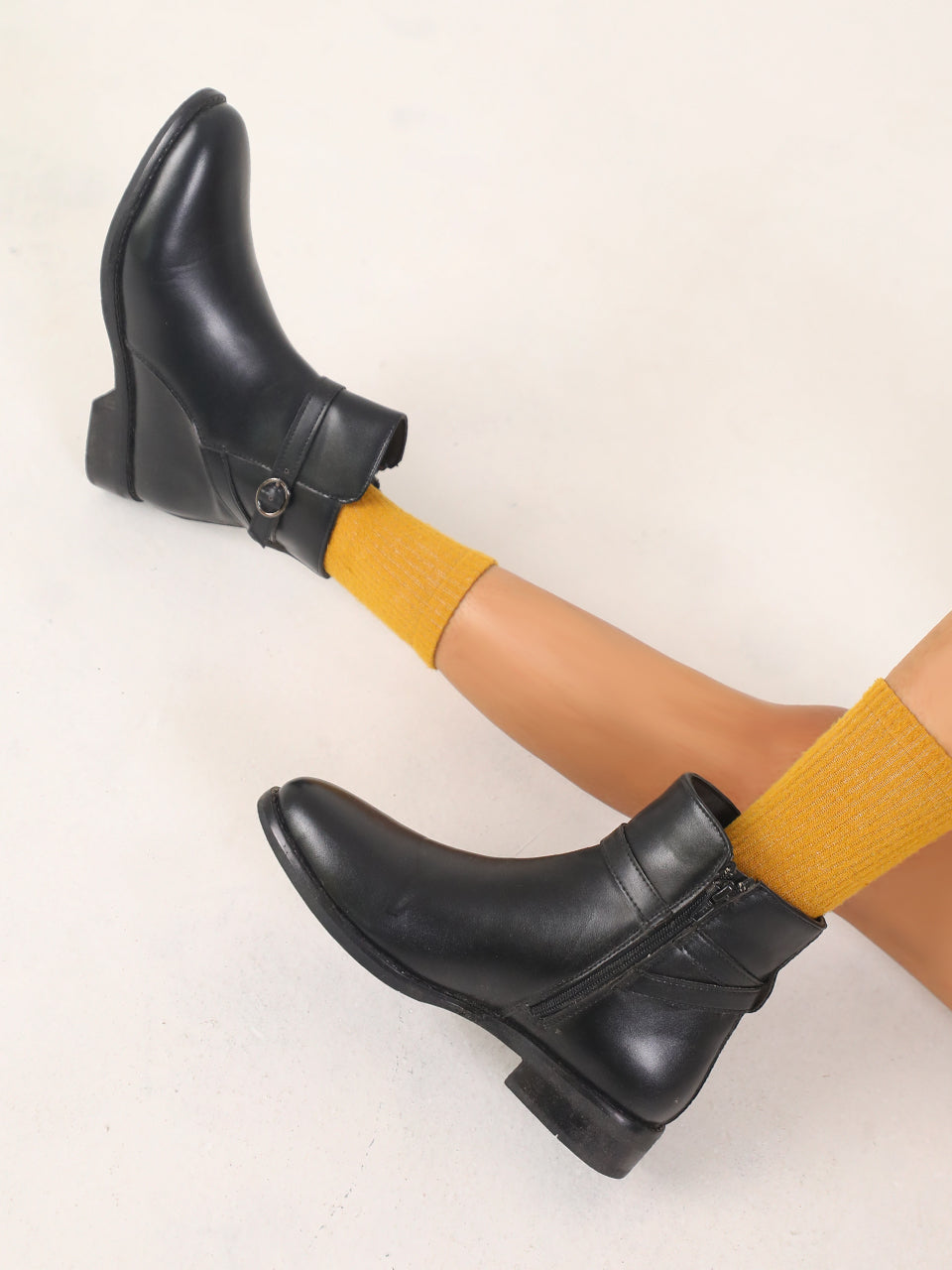 Jaince Black Vegan Leather Boots For Women – Monrow Shoes