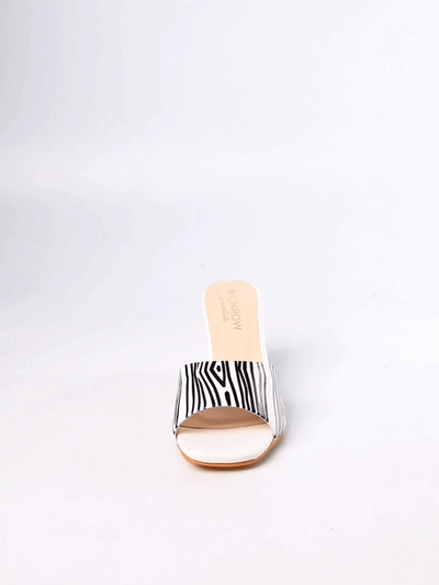 Marie White Block Heels
