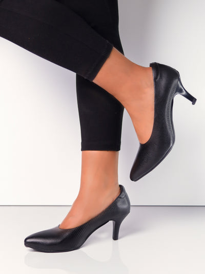 Darcie Black Kitten Heels - Main Image