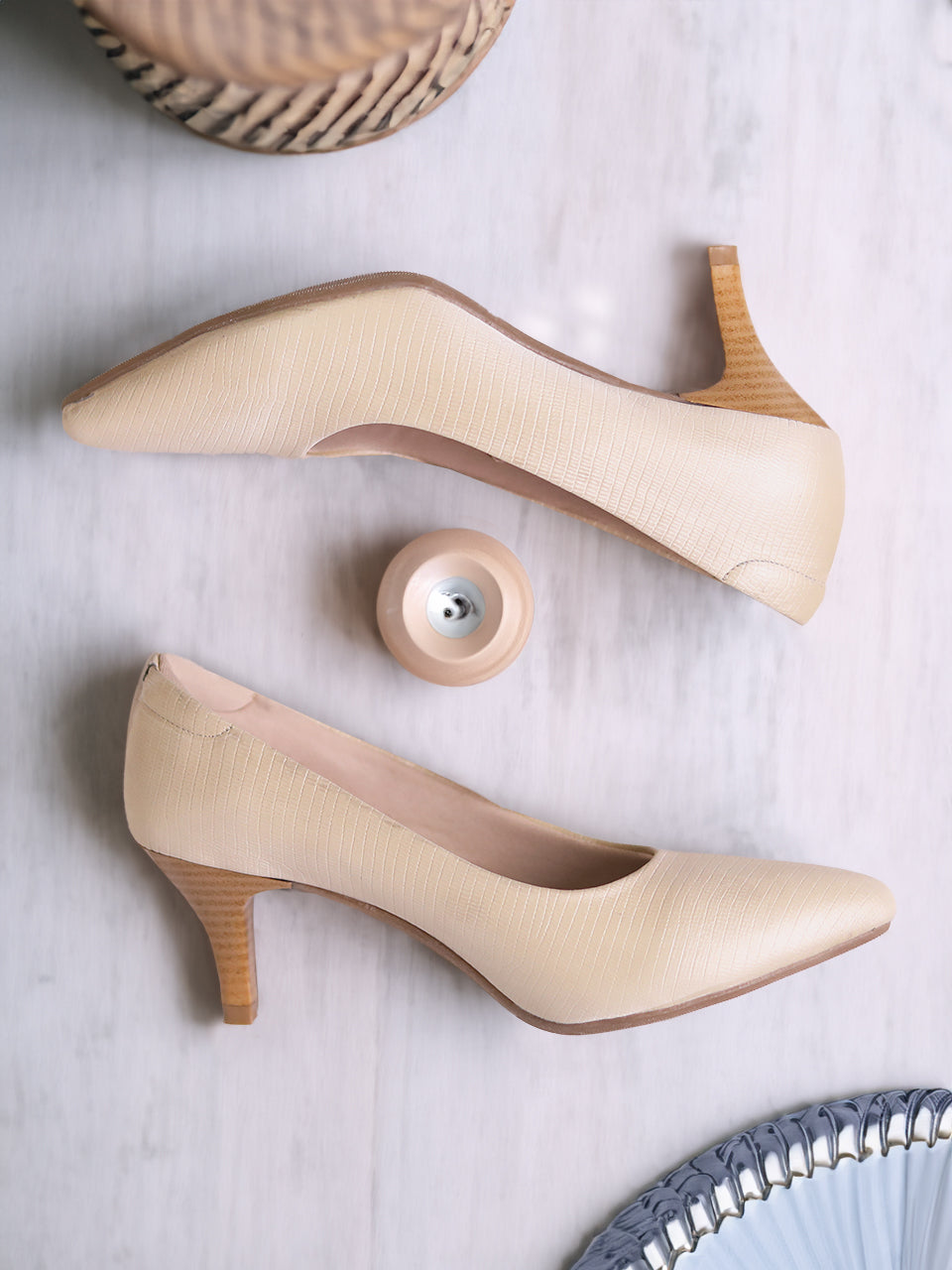 Darcie Cream Kitten Heels