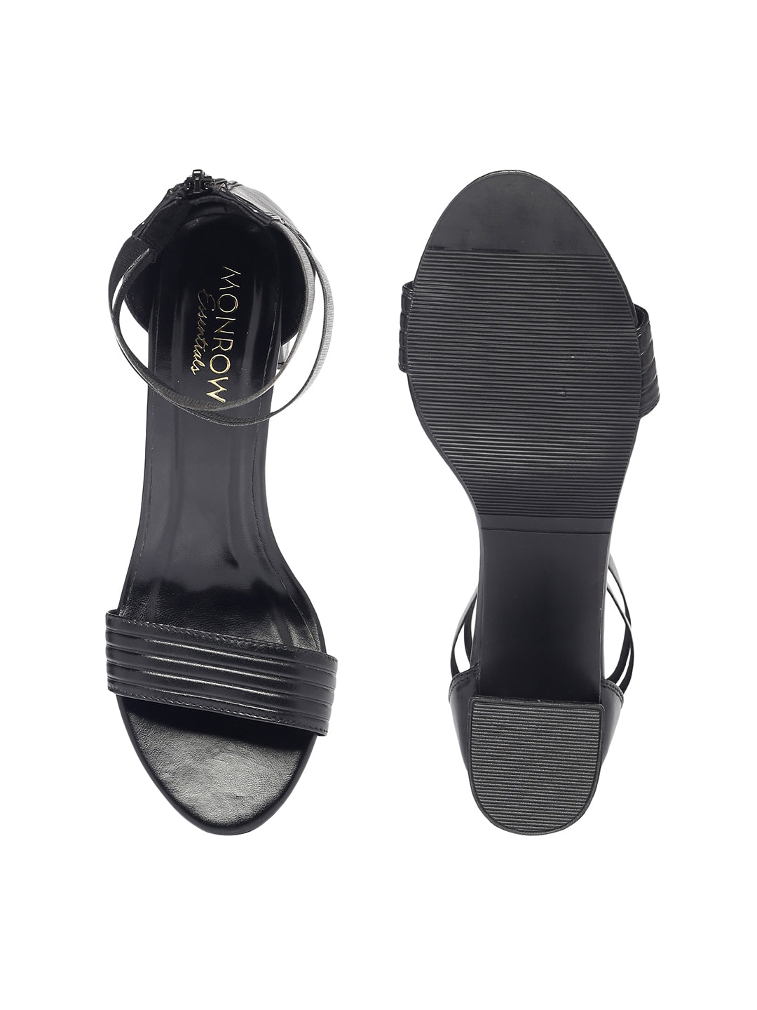 Mary Black Block Heels