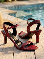 Catalina Red Kitten Heels