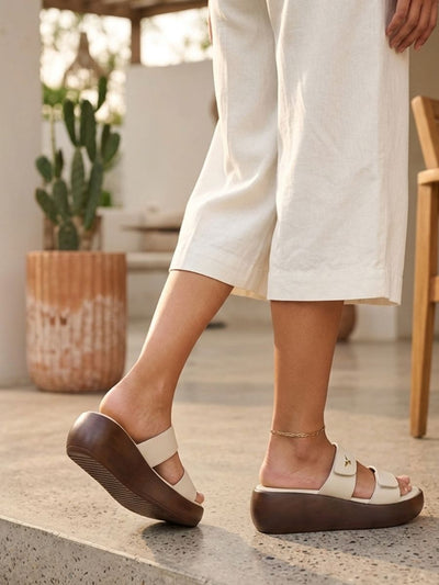 Terila Cream Flatform Heels