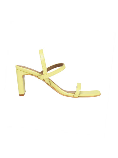 Myra Yellow Block Heels