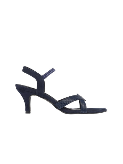 Ruhi Navy Blue Kitten Heels