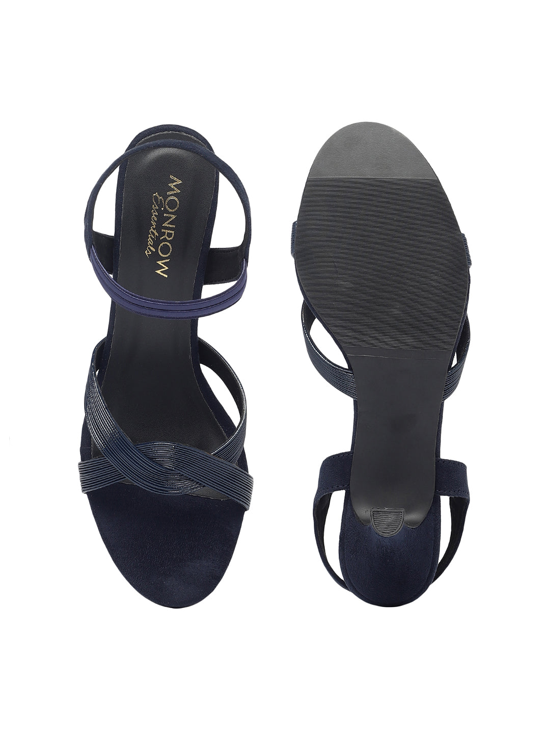 Ruhi Navy Blue Kitten Heels