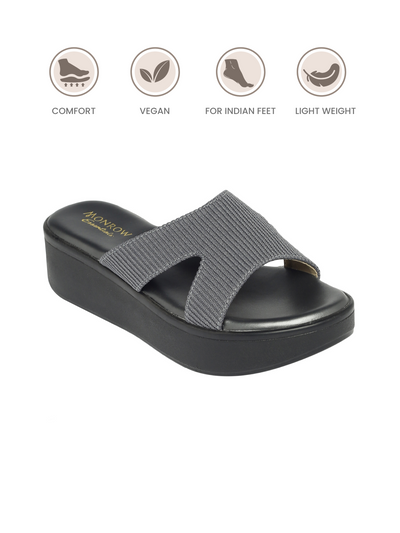 Inaya Grey Wedge Heels