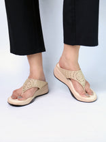 Aleana Cream Wedge Heels