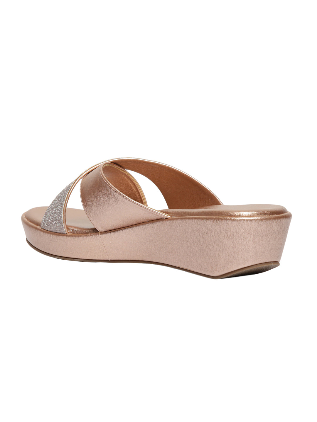 Elain Rose Gold Fancy And Trendy Wedge Heels For Women – Monrow Shoes