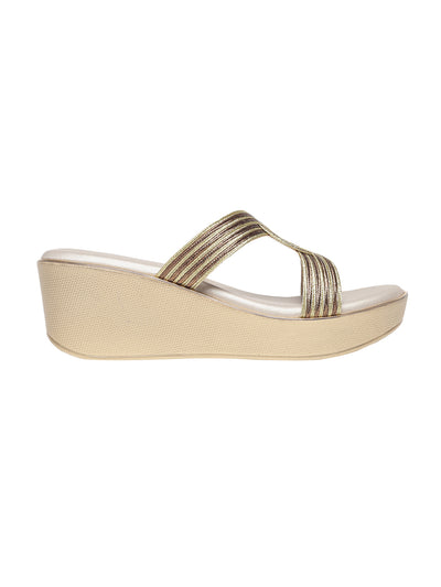 Tinley Gold Flatform Heels