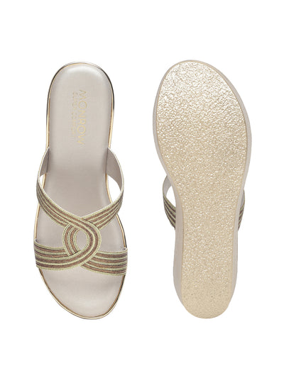 Tinley Gold Flatform Heels