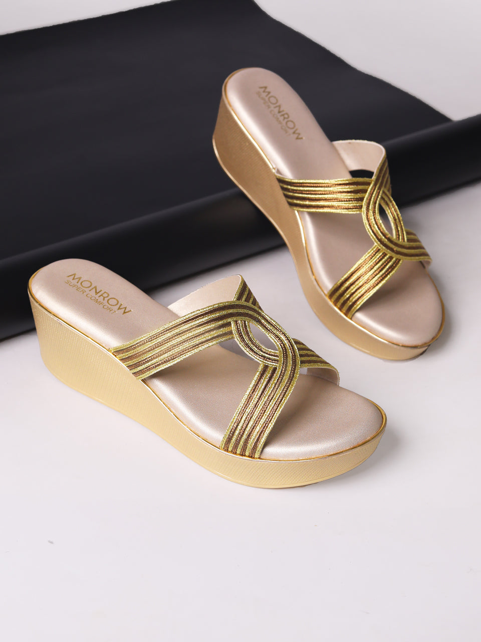 Tinley Gold Flatform Heels