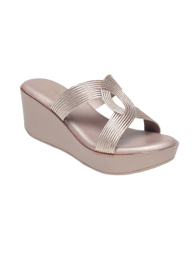 Tinley Rose Gold Flatform Heels