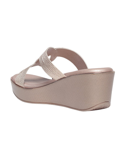 Tinley Rose Gold Flatform Heels