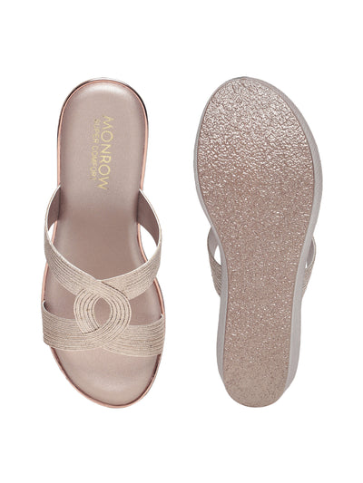 Tinley Rose Gold Flatform Heels