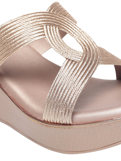 Tinley Rose Gold Flatform Heels