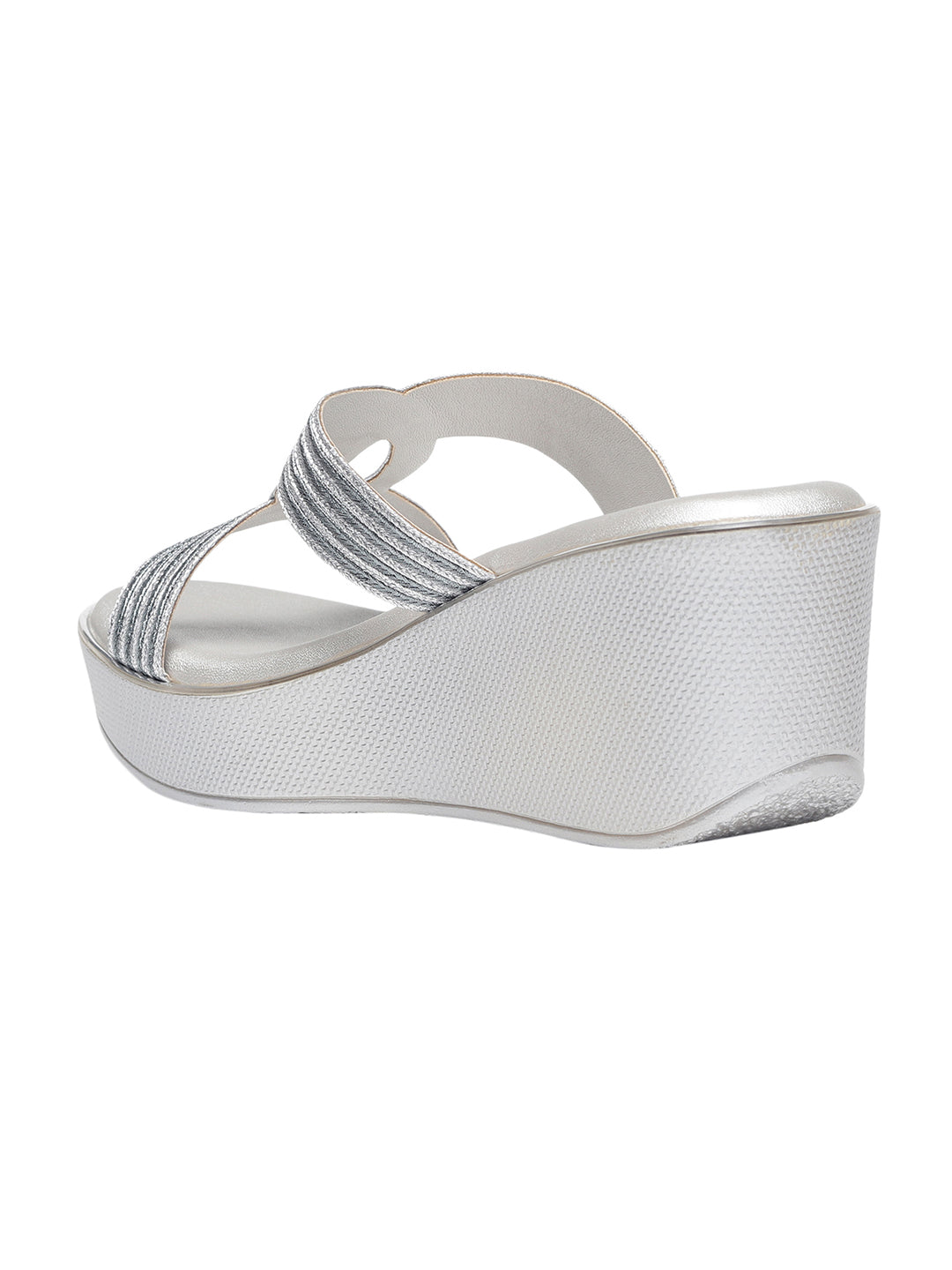 Tinley Silver Flatform Heels