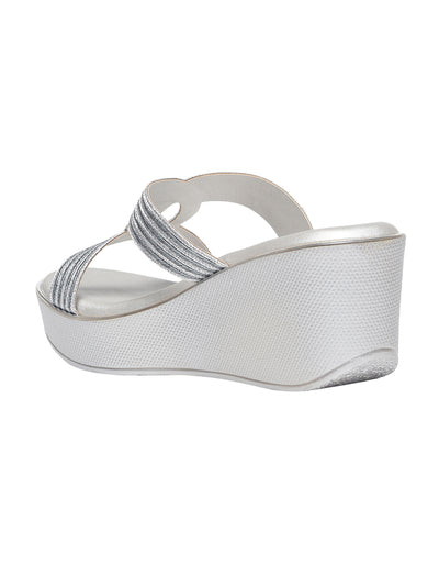 Tinley Silver Flatform Heels