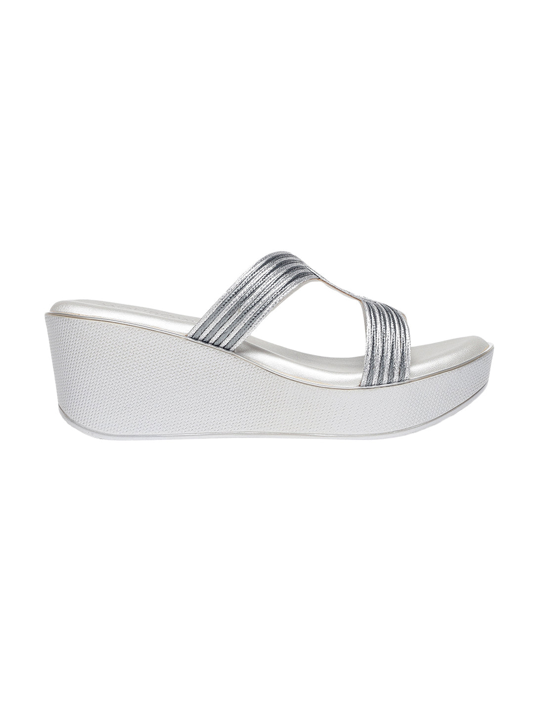 Tinley Silver Flatform Heels