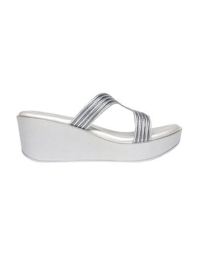 Tinley Silver Flatform Heels