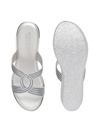 Tinley Silver Flatform Heels