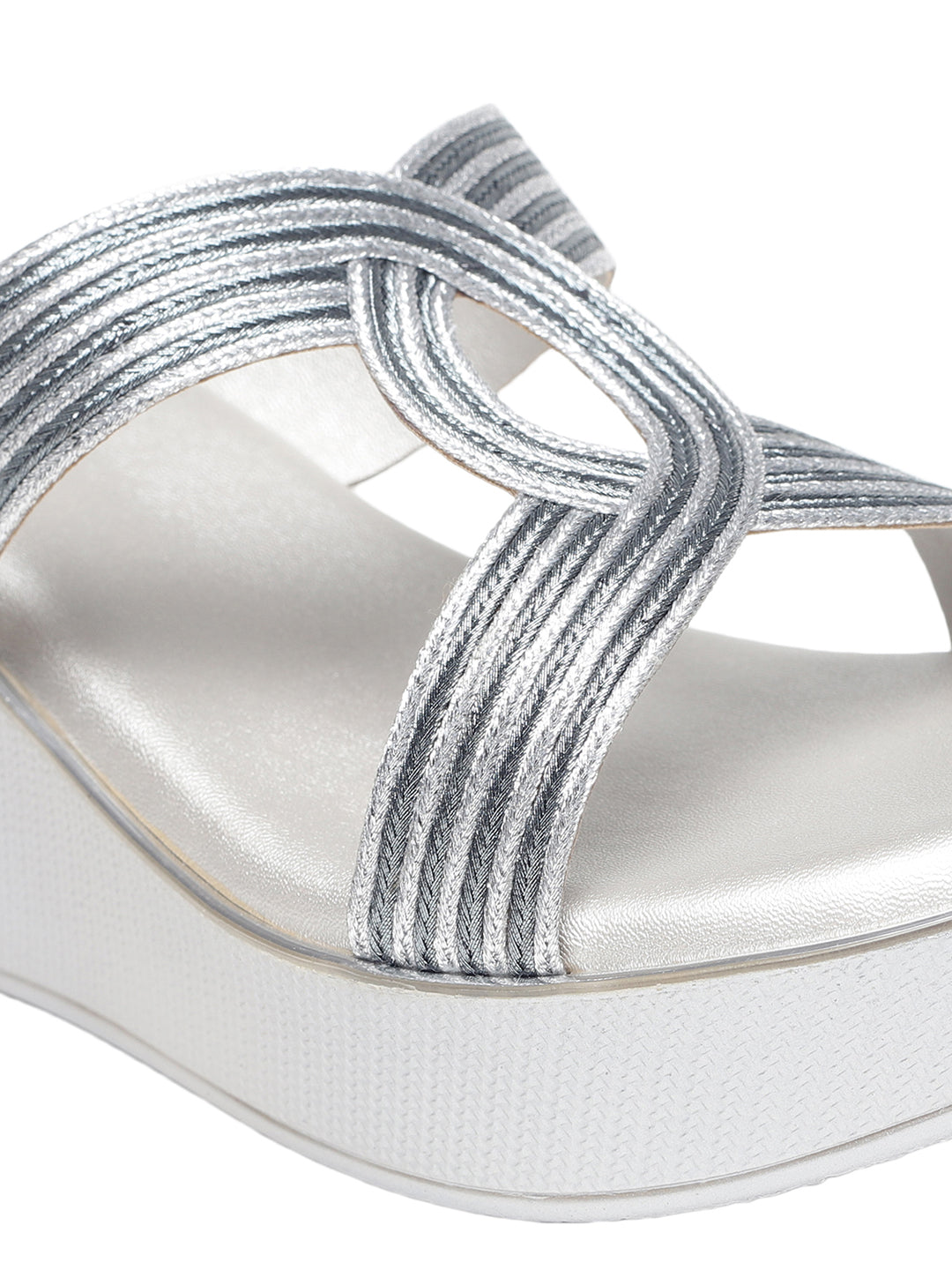 Tinley Silver Flatform Heels