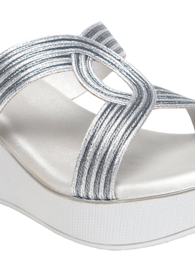 Tinley Silver Flatform Heels
