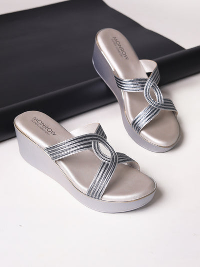 Tinley Silver Flatform Heels