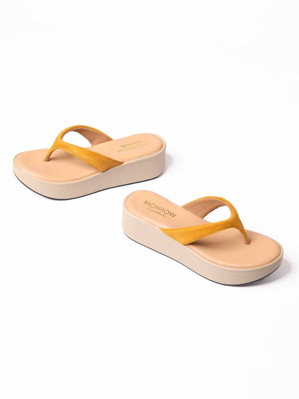 Catherine Yellow Flatform Heels Monrow Shoes