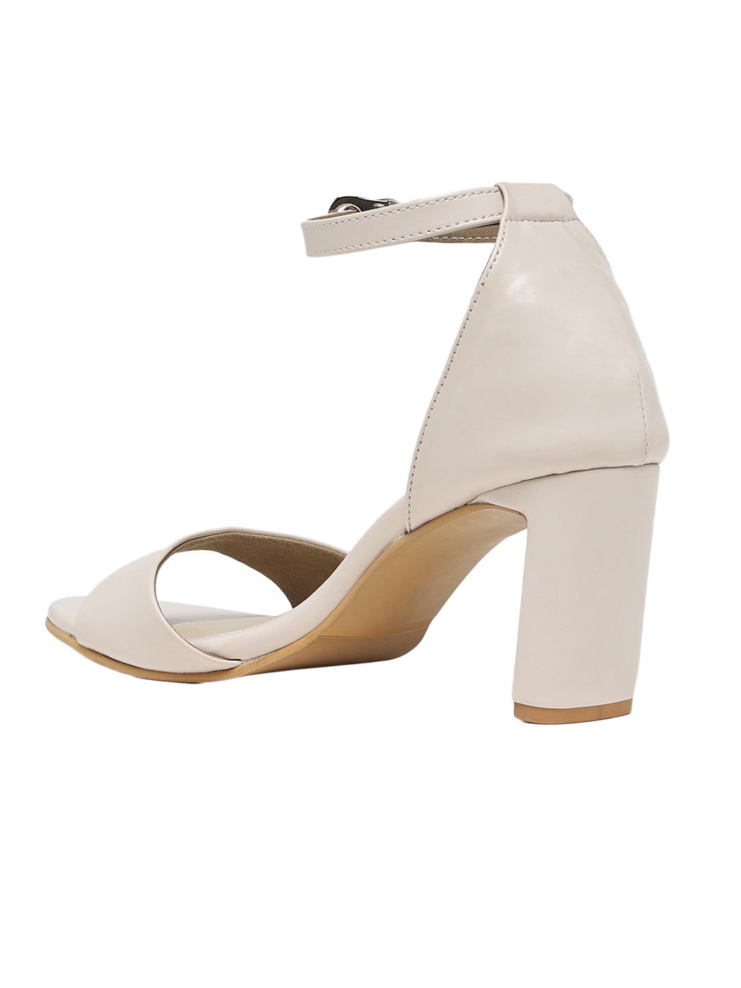 Karima Cream Block Heels – Monrow Shoes