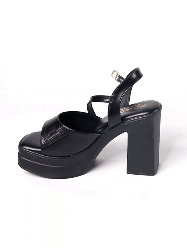 Arina Black Platform Heels