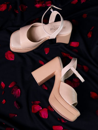 Arina Cream Platform Heels