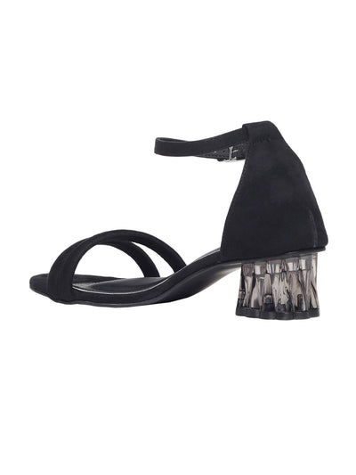 Alora  Black Block Heels