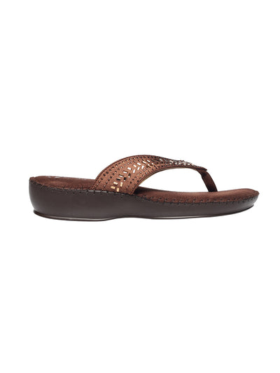 Lily Dark Brown Wedge Heels