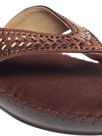 Lily Dark Brown Wedge Heels