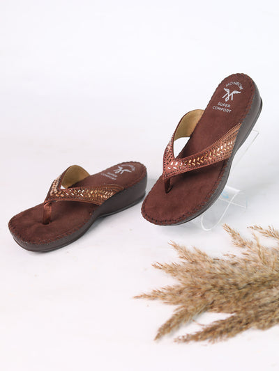 Lily Dark Brown Wedge Heels