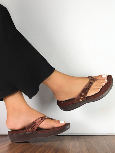 Lily Dark Brown Wedge Heels