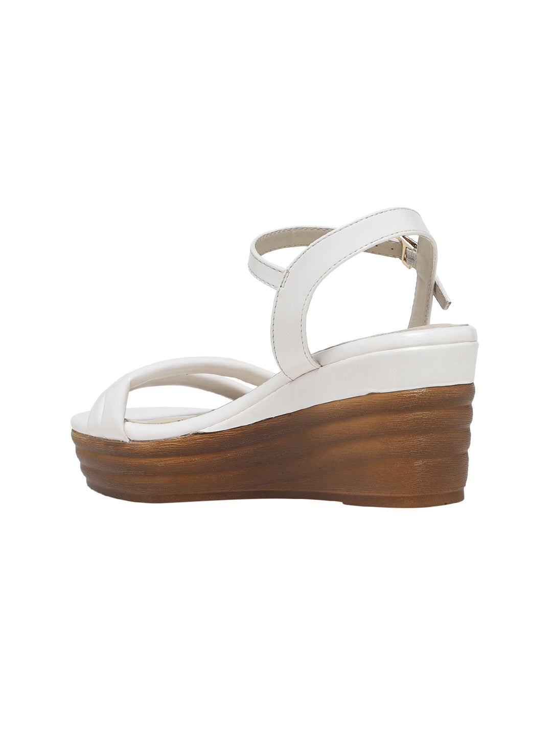 Shamana Off White Wedge Heels