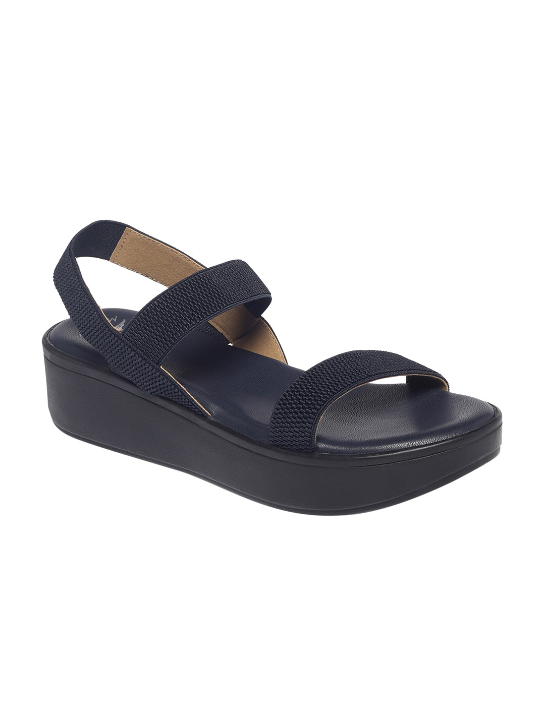 Elodie Navy Blue Flatform Heels â Monrow Shoes