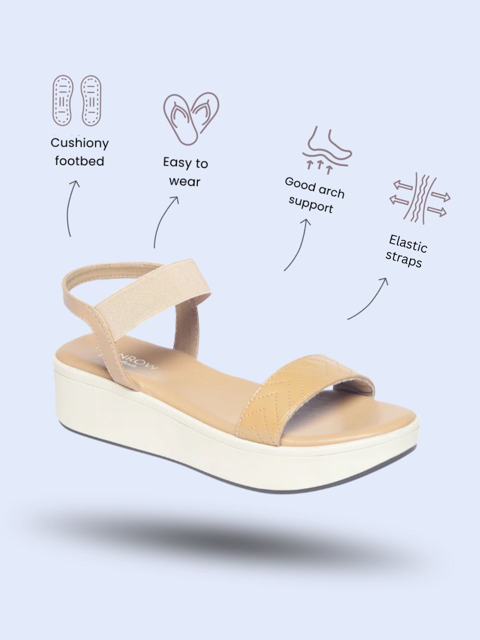 Dallis Tan Flatform Heels