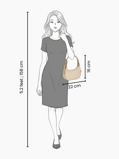 Clovi Beige Handheld Bag