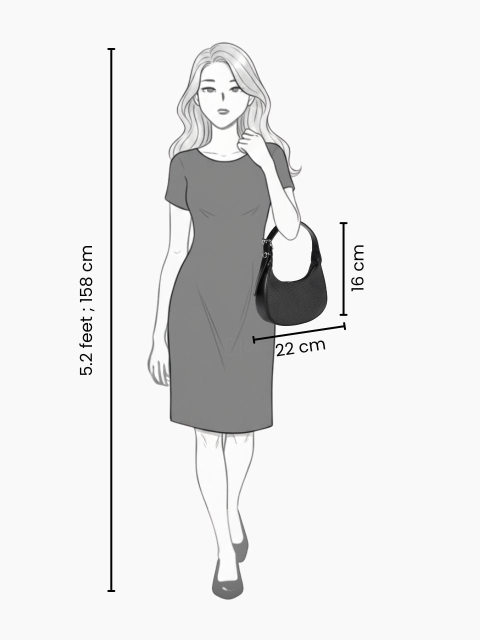 Clovi Black Handheld Bag