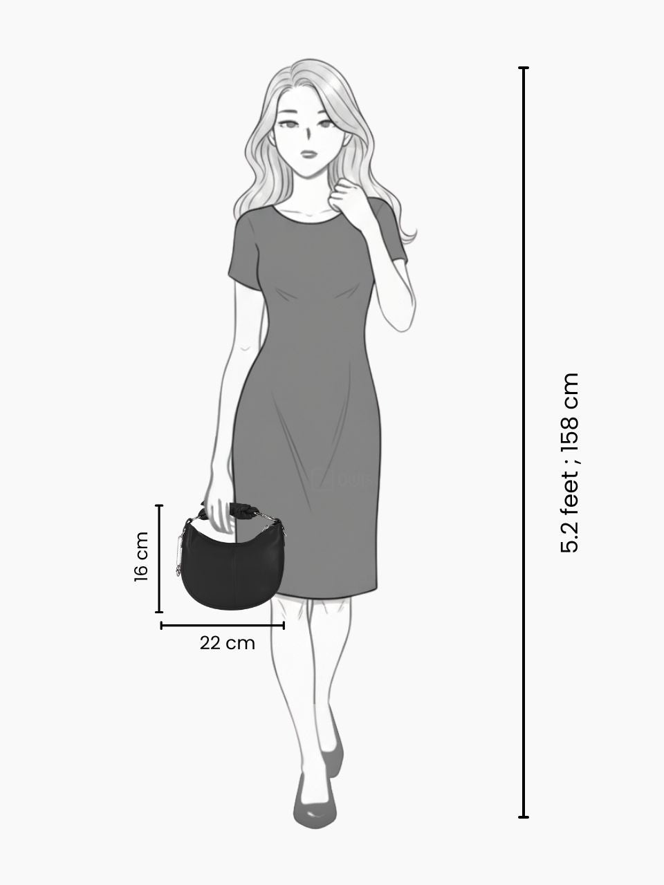 Nilaa Black Sling Bag