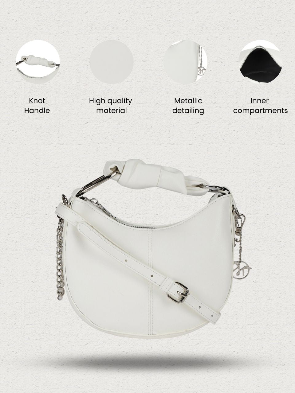 Nilaa White Sling Bag
